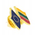 Ženkliukas Lietuvos ir Europos Sąjungos vėliavos